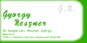 gyorgy meszner business card