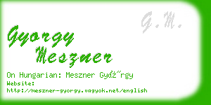 gyorgy meszner business card